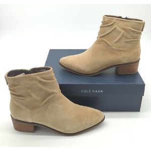 Cole Haan Maple Suede Ankle Booties Birch Size US 10 M